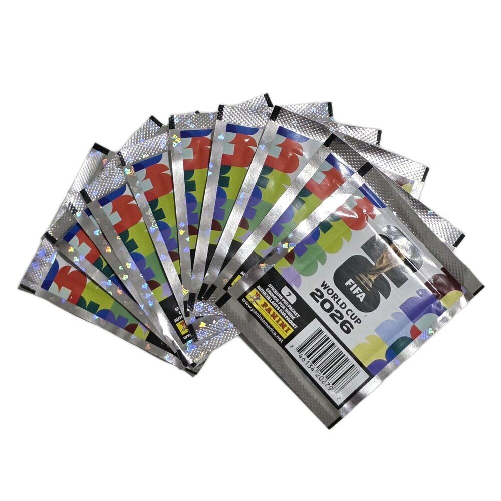 2026 Panini FIFA World Cup Sticker Exclusive Sealed Packs Lot Of 10